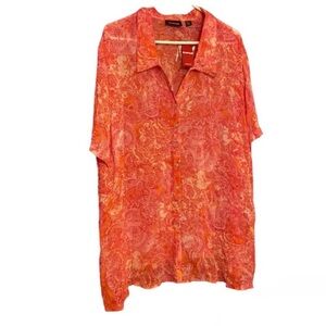 Avenue womens plus size 30/32 sheer top NWT